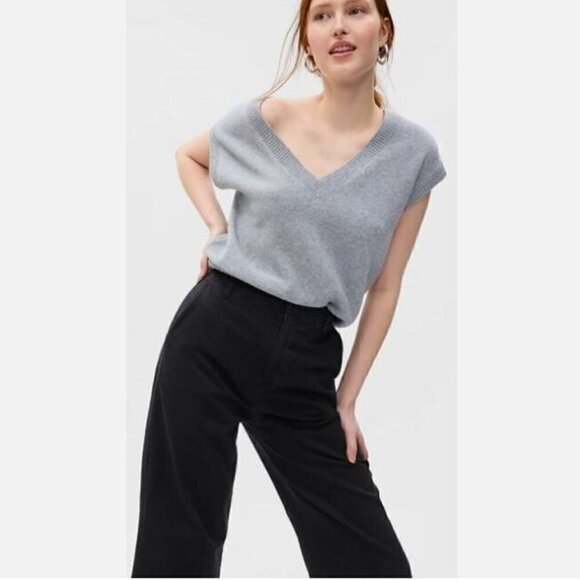 GAP 90's Style Loose Khakis Wide-Leg Size 6 TALL Navy Blue RETAIL $80 - Picture 4 of 7